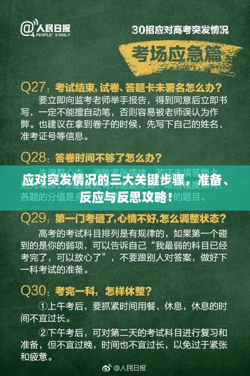 应对突发情况的三大关键步骤，准备、反应与反思攻略！
