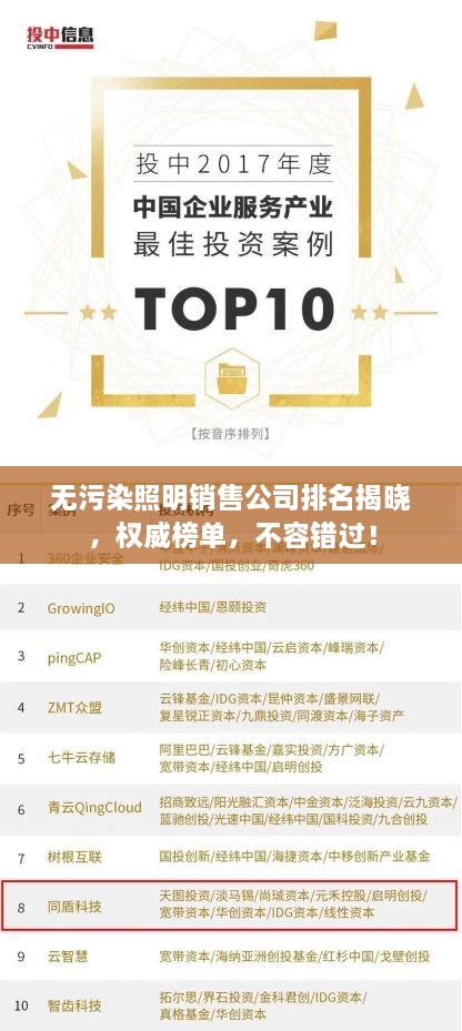 无污染照明销售公司排名揭晓，权威榜单，不容错过！