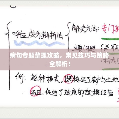 病句专题整理攻略，常见技巧与策略全解析！