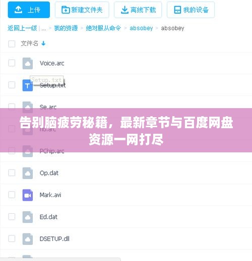 告别脑疲劳秘籍，最新章节与百度网盘资源一网打尽