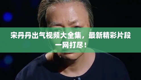 宋丹丹出气视频大全集，最新精彩片段一网打尽！