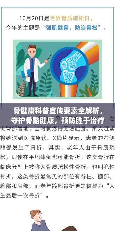 骨健康科普宣传要素全解析，守护骨骼健康，预防胜于治疗！