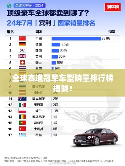 全球赛道冠军车型销量排行榜揭晓！